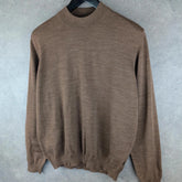 Maerz Jumper Mens Large L Brown Knitted Merino Wool